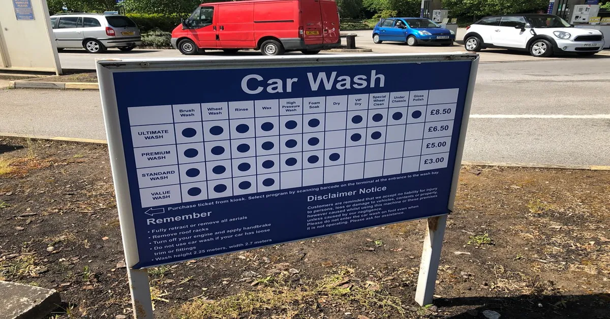 car wash prices tesco